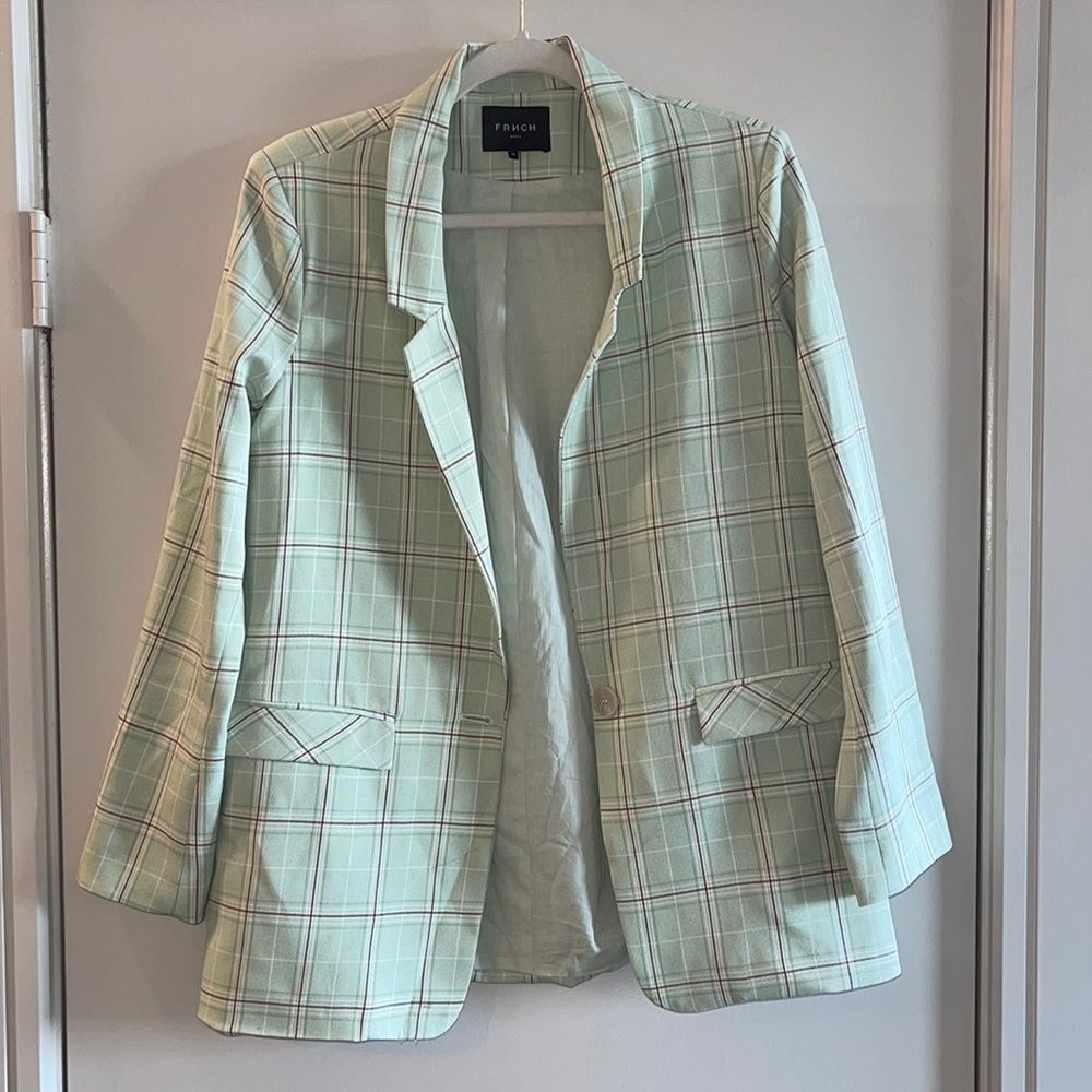 FRNCH Paris Mint Green Blazer